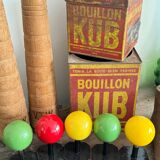 Vintage wooden ball wall hook