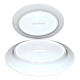 Limoges set of 2 old oval porcelain dishes with green and gold edging