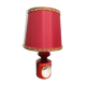 Lampe rouge en céramique vintage 60