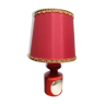 Lampe rouge en céramique vintage 60