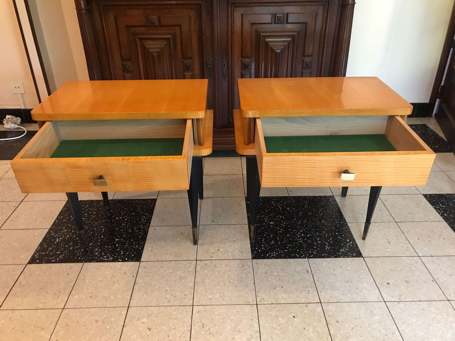 Vintage formica bedside tables