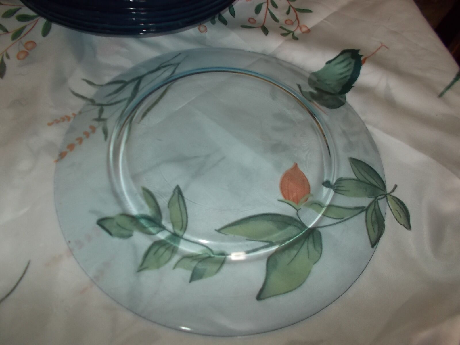 Lot 6 flat plates arc-france blue