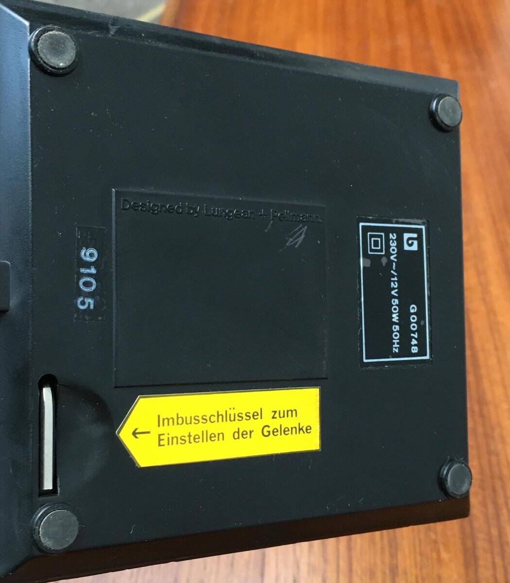 Vintage German postmodern table lamp by Lungean + Pellmann for Brilliant Leuchten