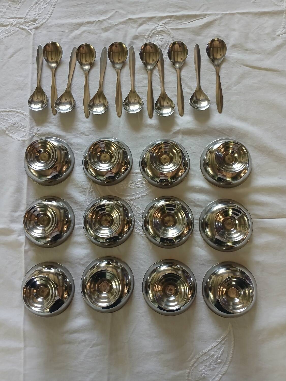 12 sorbet cups + 12 stainless steel spoons