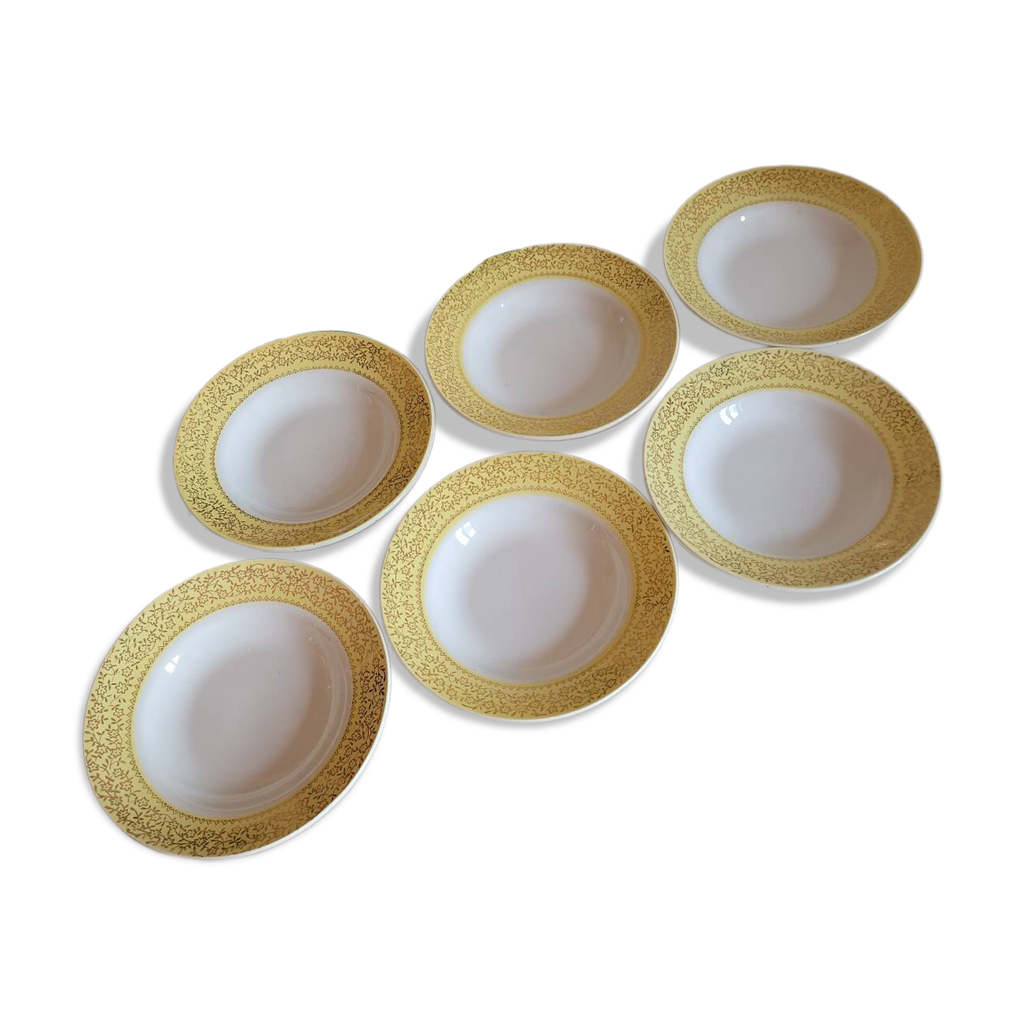 Set of 6 deep plates Badonviller