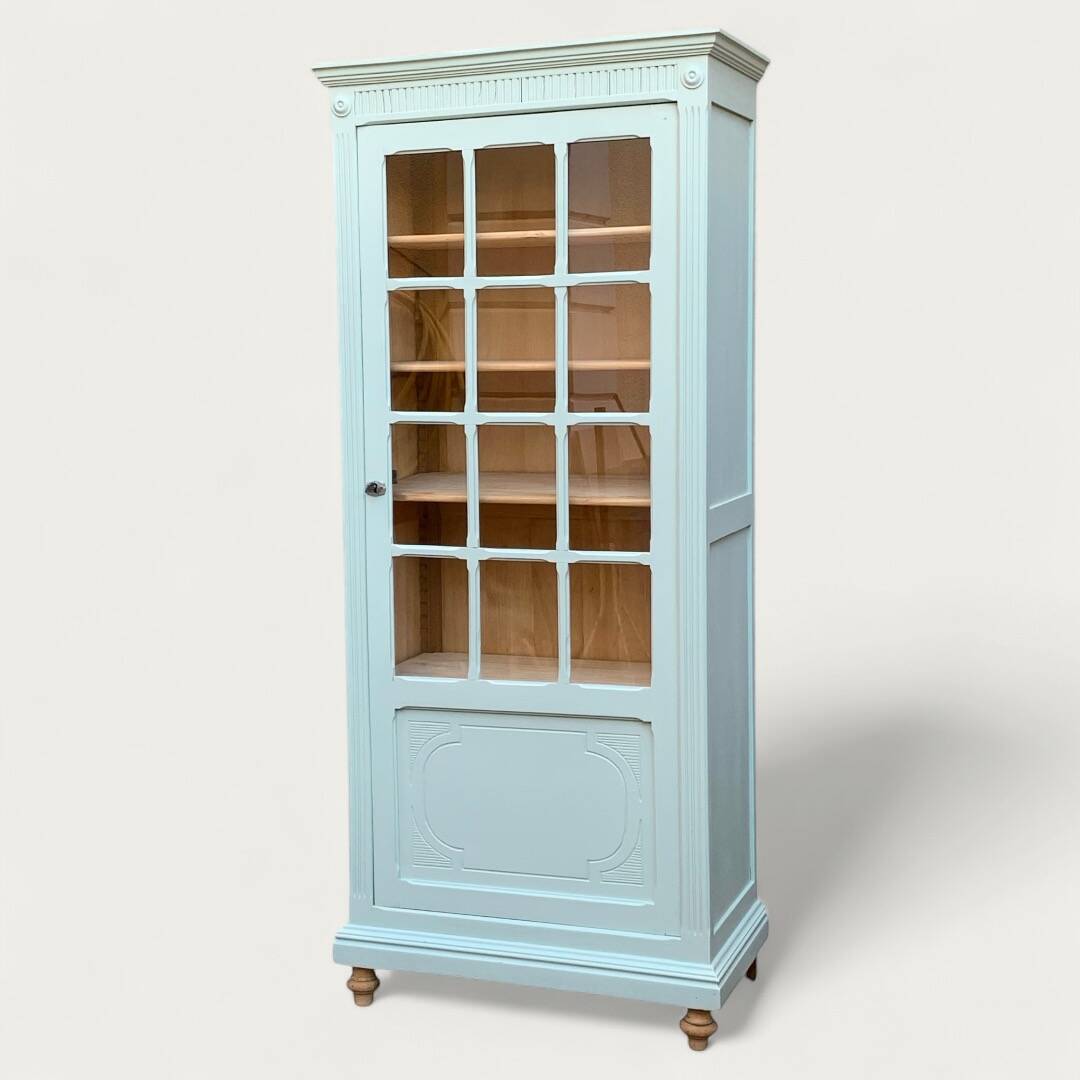 Antique celadon glass Parisian wardrobe H162