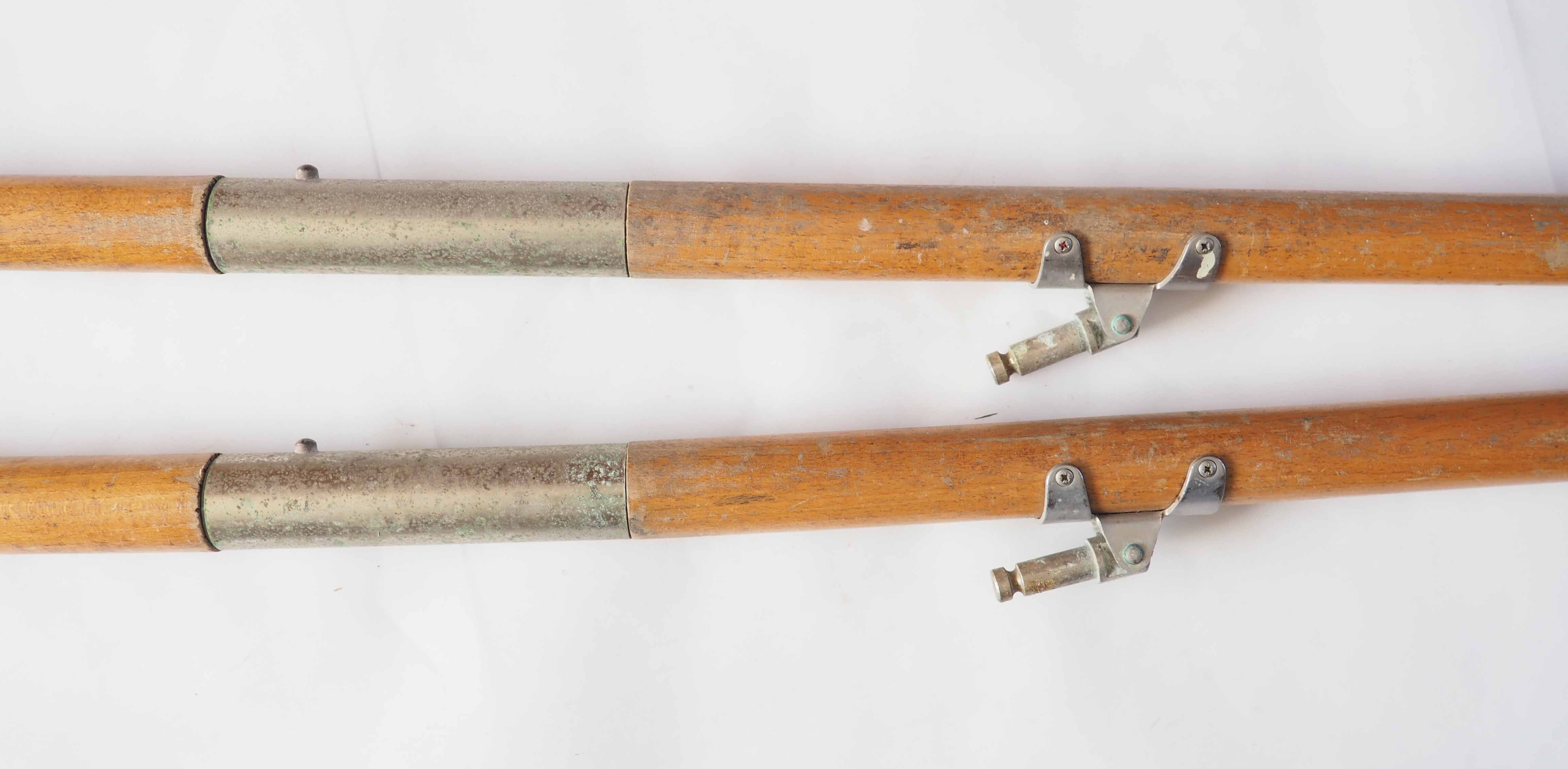 Pair of wooden paddles