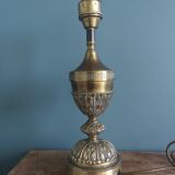 Lampe pied bronze laiton doré
