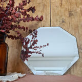 Bevelled octagonal ancient mirror