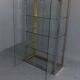 Vitrine vintage métal chromé et doré par Renato Zevi