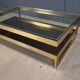 Vintage two tier Belgochrom 23kt coffee table, 1970s