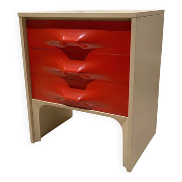 Small bedside table vintage design Space Age accent furniture