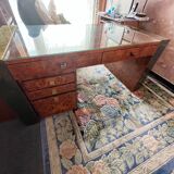 Elm burr desk Jean-Claude Mahey