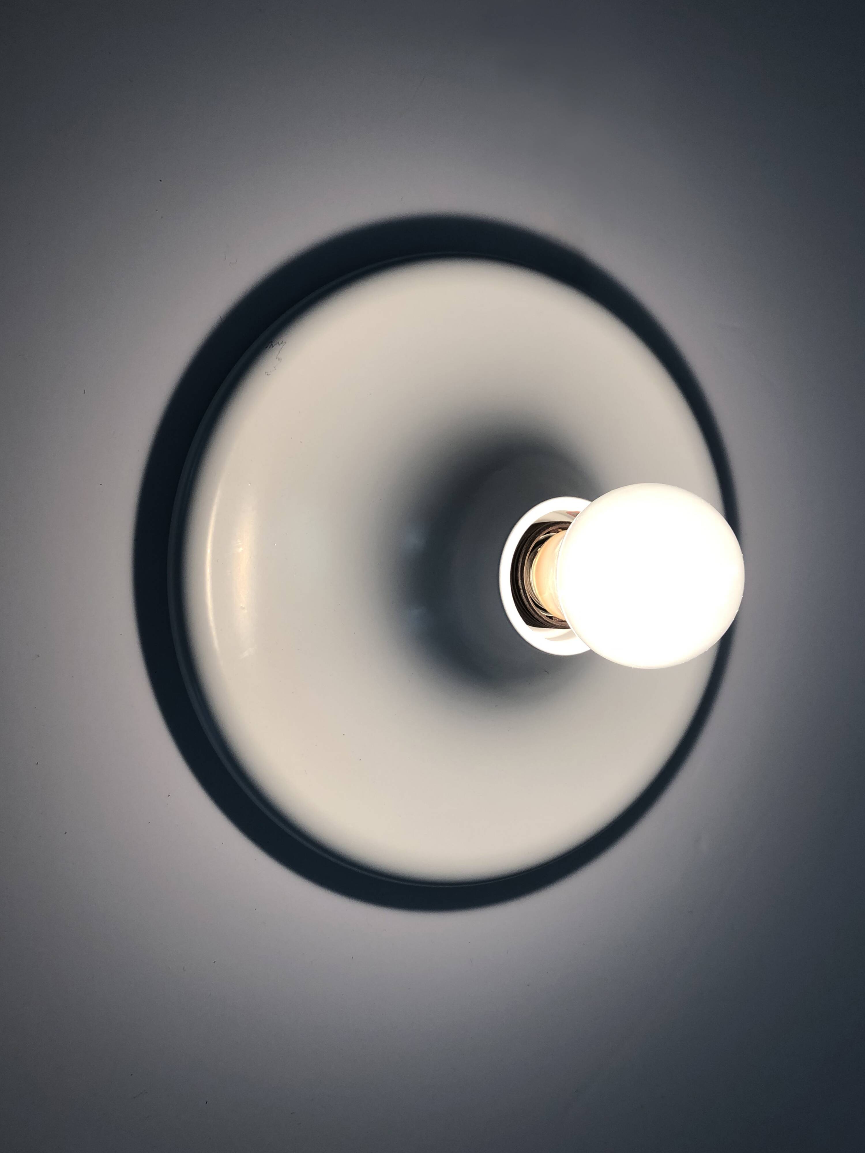 Pair of Targetti disc wall lights, UFO, Italy 1970s