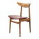 Chaise vintage avec simili cuir rouge
