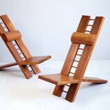 Pair of Africa armchairs Marcel Ramond France 1970