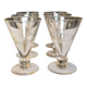 Six verres art déco