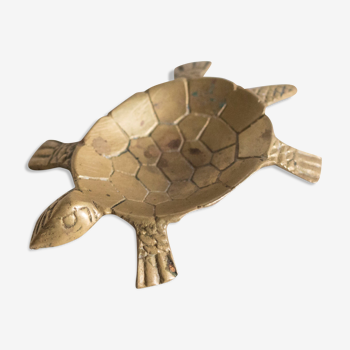 Ashtray / empty turtle brass pockets