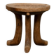 Ancient primitive monoxyle tripod stool from Ethiopia, Wanza wood.