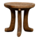Ancient primitive monoxyle tripod stool from Ethiopia, Wanza wood.