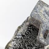 Pair of Hand-Blown Murano Glass Spiral Door Handles with Silver Dust, 1960s