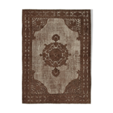 Tapis peint anatolien sculpté à la main des années 1970 215 cm x 292 cm