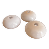 Set of 3 opaline lampshades