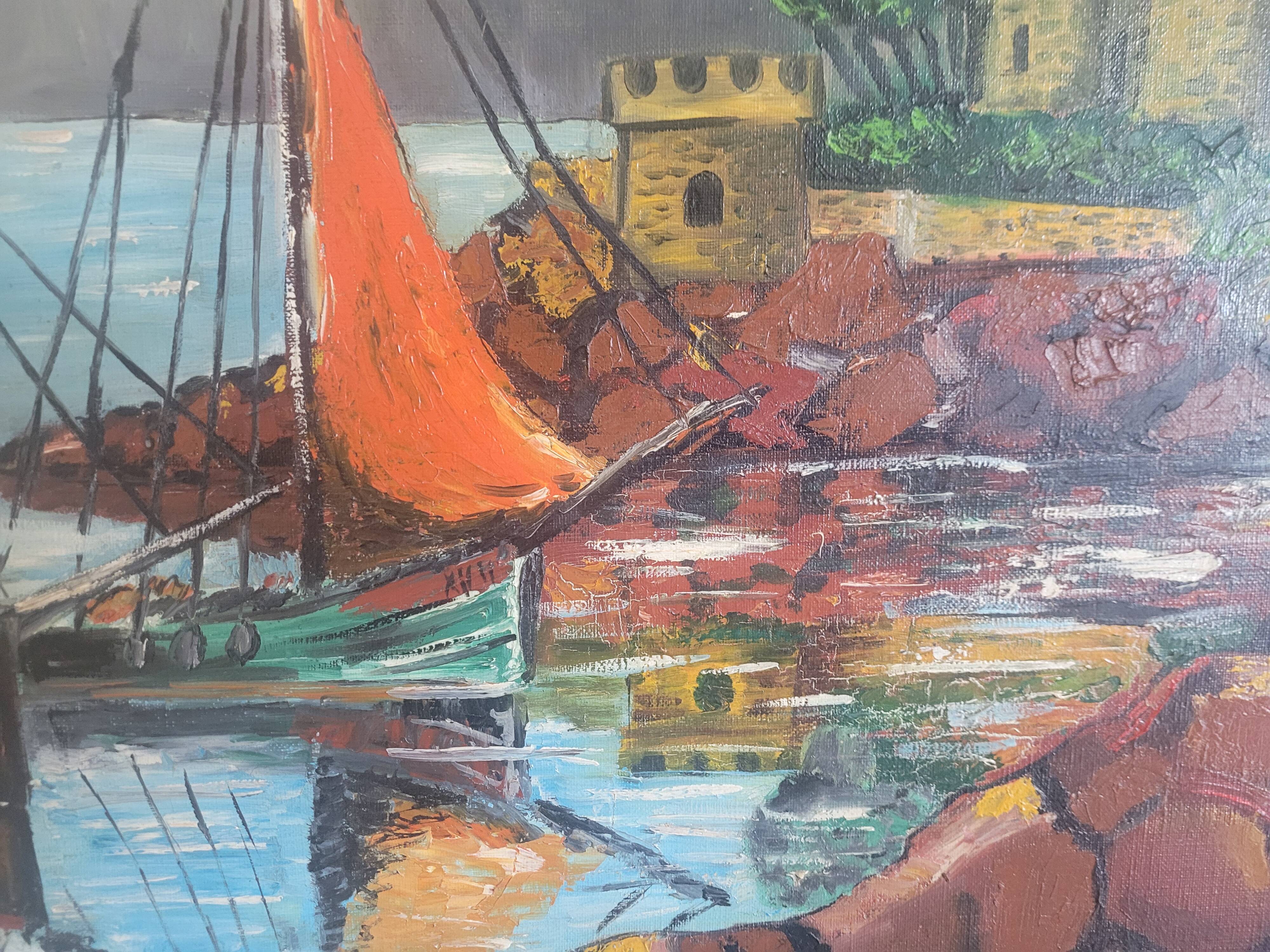 Old marine painting 1965