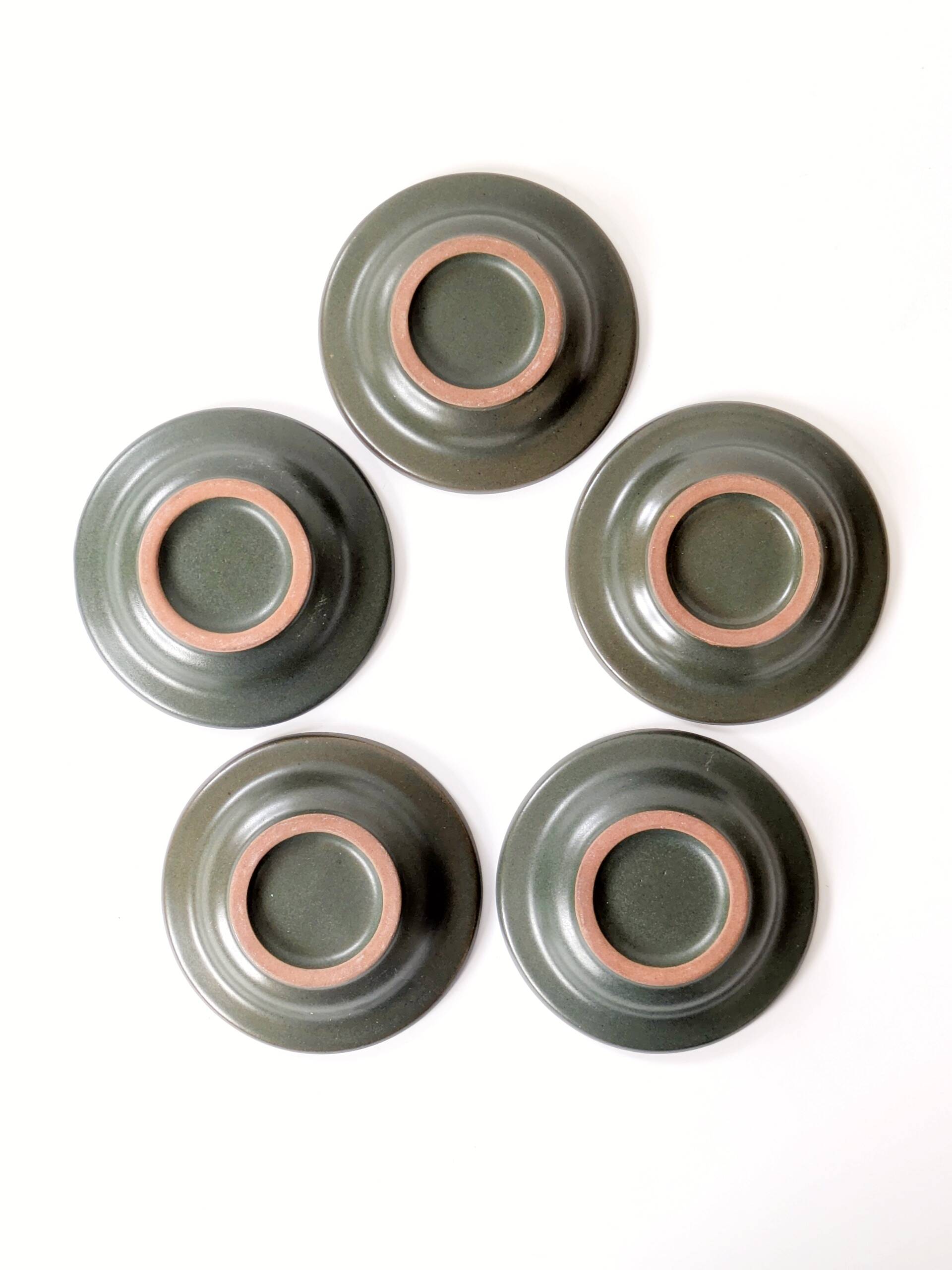 Set of 5 KMK ceramic coasters, West Germany, 1960s