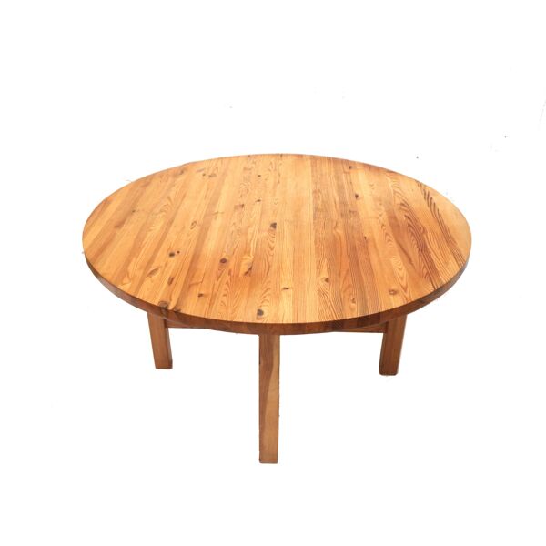 Table à manger ronde vintage en pin massif Norden d'Ikea des années 70