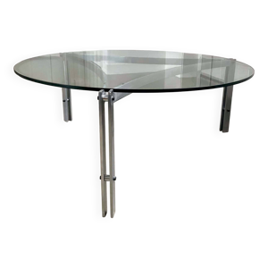 Table basse en acier - massif 1960