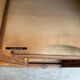 Oak filing cabinet with curtains (renovated)