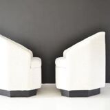 Pair of armchairs hexagonal shape year 70