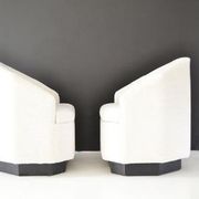 Paire de fauteuils forme hexagonale année 70