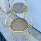 Old armchair Thonet canned wood