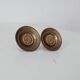 Pair of antique Empire furniture knobs from the 19th century in solid bronze.