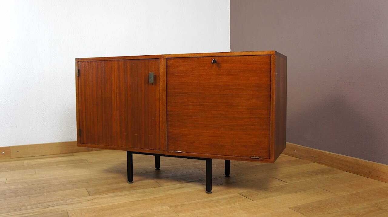 Small Enfilade Jacqueline Lecoq & Antoine Philippon in Vintage Mahogany 1960