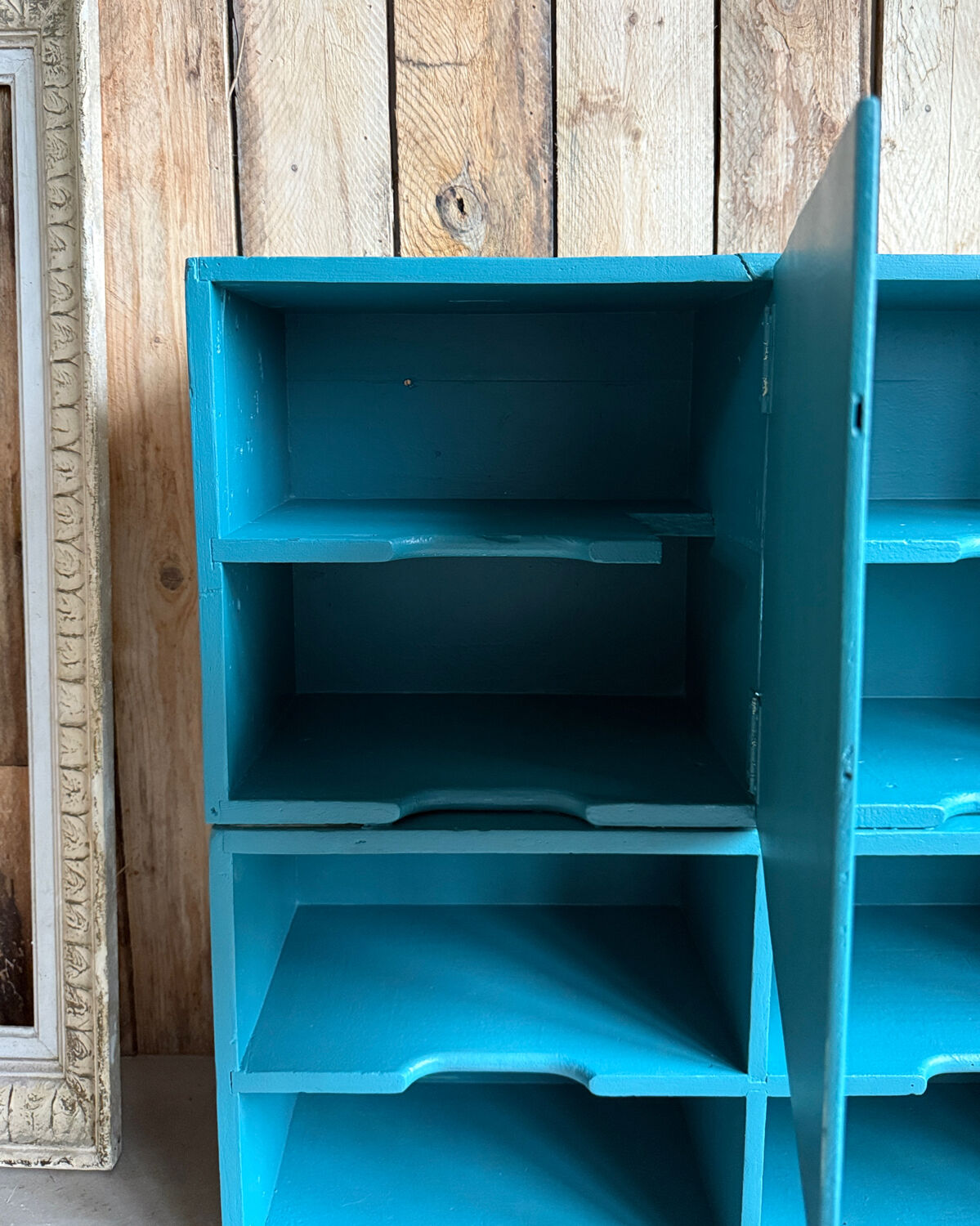 Large vintage wooden mail sorter (refurbished)