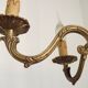 French Vintage Mid Century Bronze 5 Light Traditional Style Chandelier