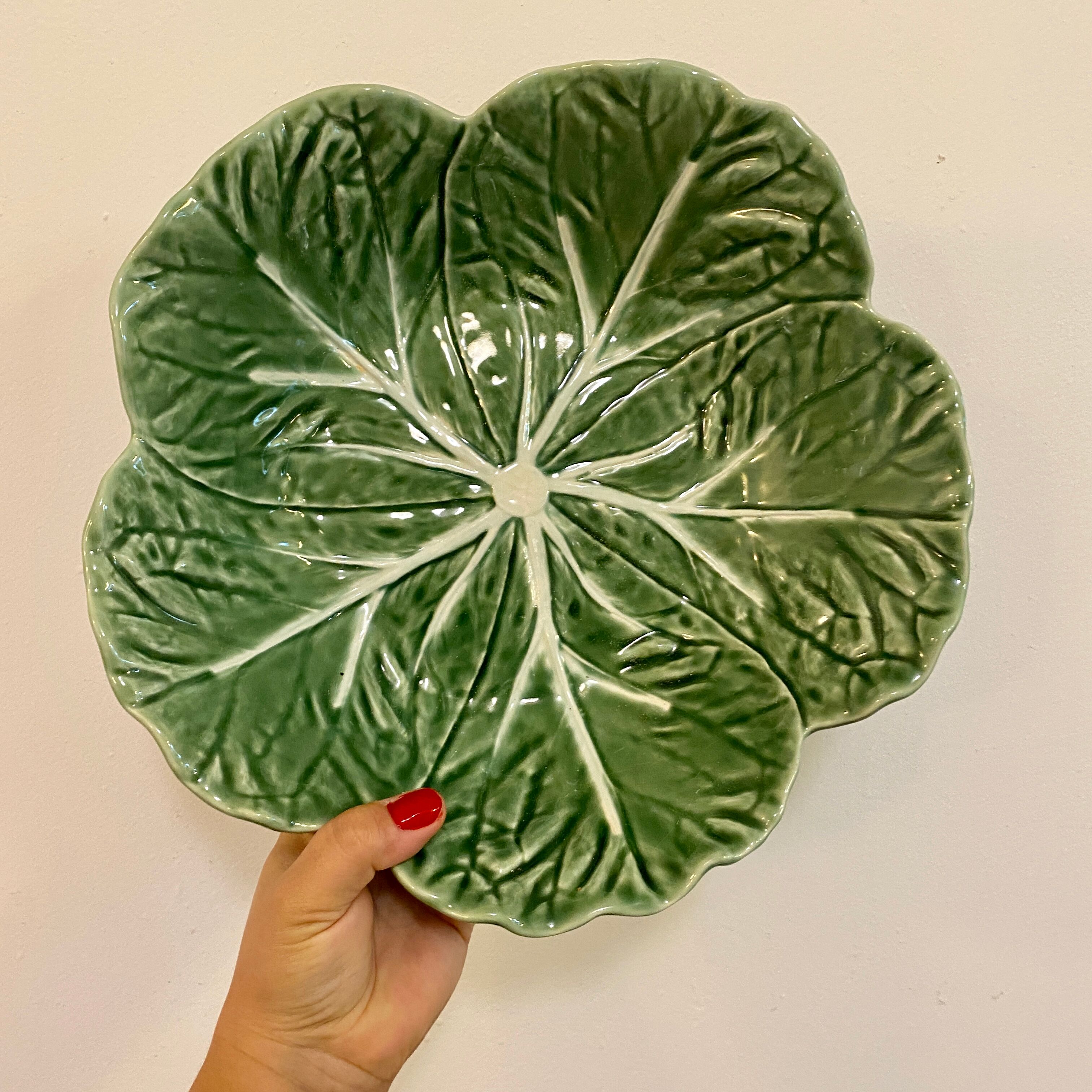 Vintage cabbage bowl and ceramic salad cutlery