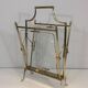 Brass and Transparent Glass Magazine Rack by Maison Jansen