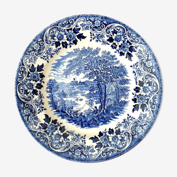 Assiette anglaise porcelaine churchill Les Pêcheurs du lac