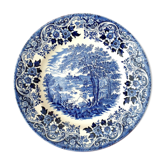 Assiette anglaise porcelaine churchill Les Pêcheurs du lac