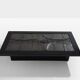 Brutalist Belgian ceramic lacquer coffee table Erik Deforce 1977