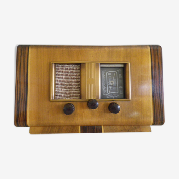 Vintage Decoration Radio Station - Wood, Bakelite - 1950s