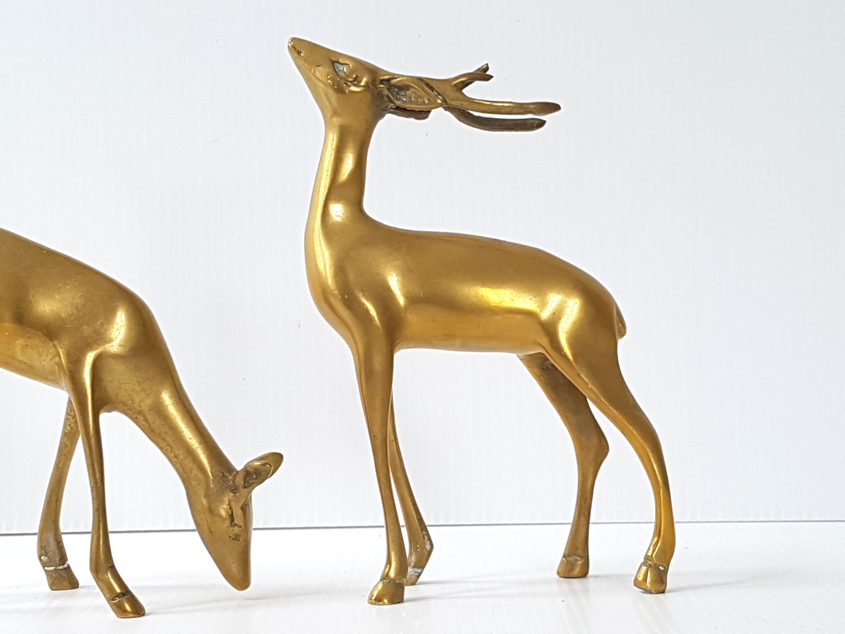 Golden brass deer & DOE 1970
