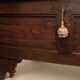 Old solid larch chest with front opening