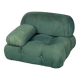 Vintage 20thc "camaleonda" green fabric armchair by mario bellini for c&b
