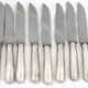 Cardeilhac, Christofle, 12 cheese knives, dessert, Minerva silver, Uniplat.