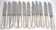 Cardeilhac, Christofle, 12 cheese knives, dessert, Minerva silver, Uniplat.